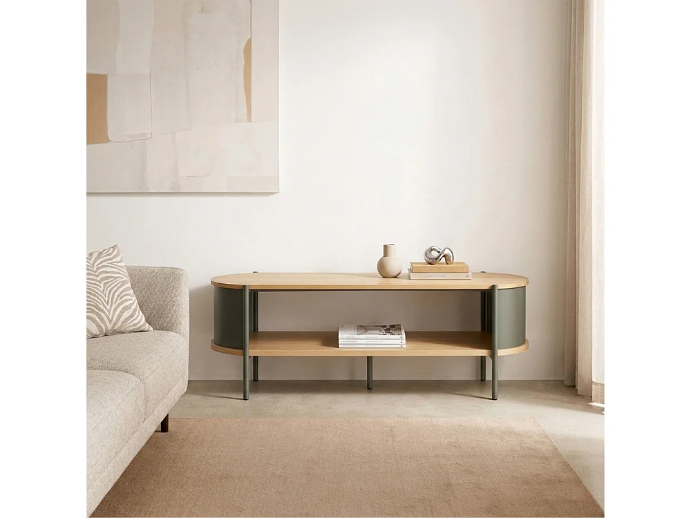 Paco - Meuble TV en bois et métal L120cm - Vert