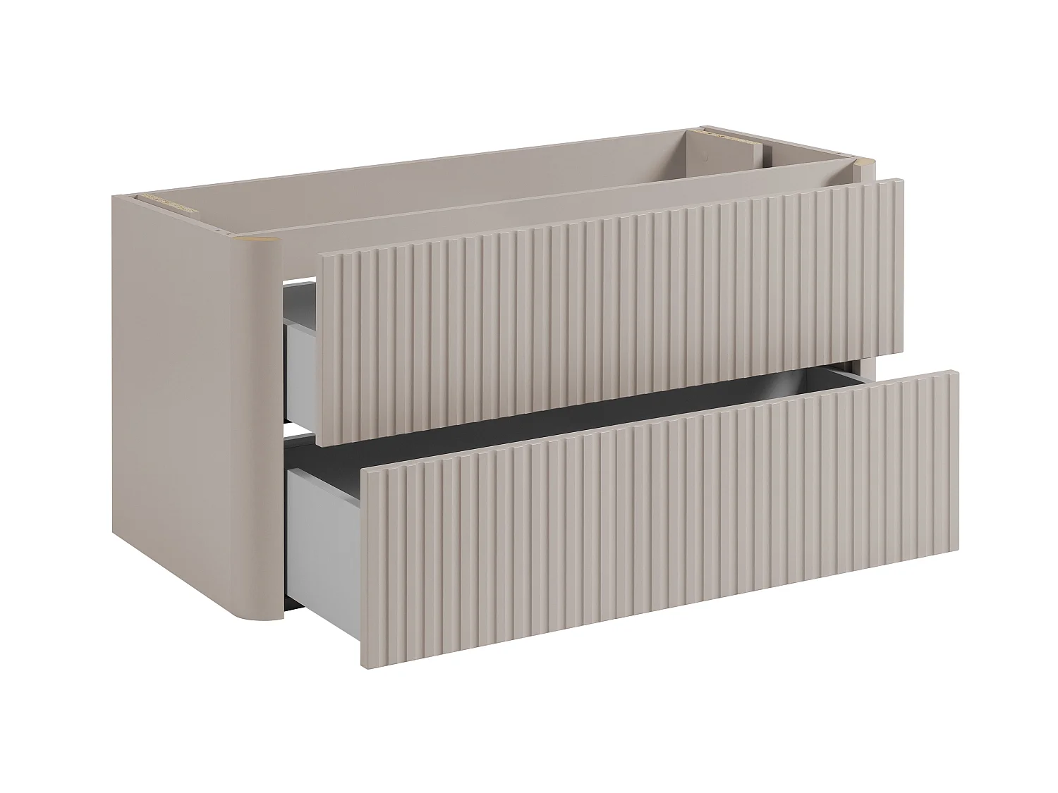 Badezimmerschrank 100, Kaschmir, Platte Craft-Eiche, Beine schwarz, 100,8 x 44,2 x 65 cm