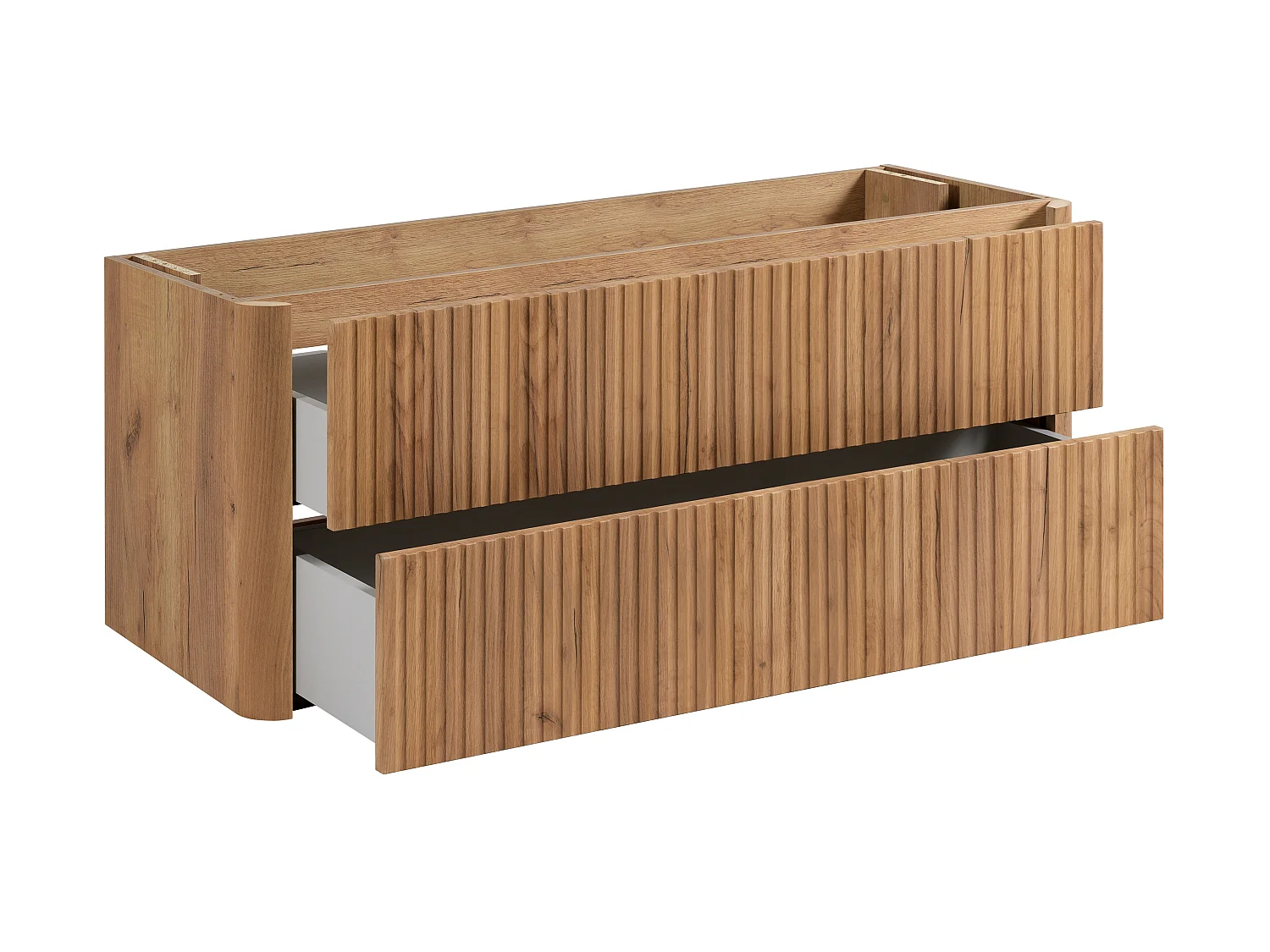 Bathroom cabinet 120, Craft oak, craft oak worktop, black legs, 120,8 x 44,2 x 65 cm