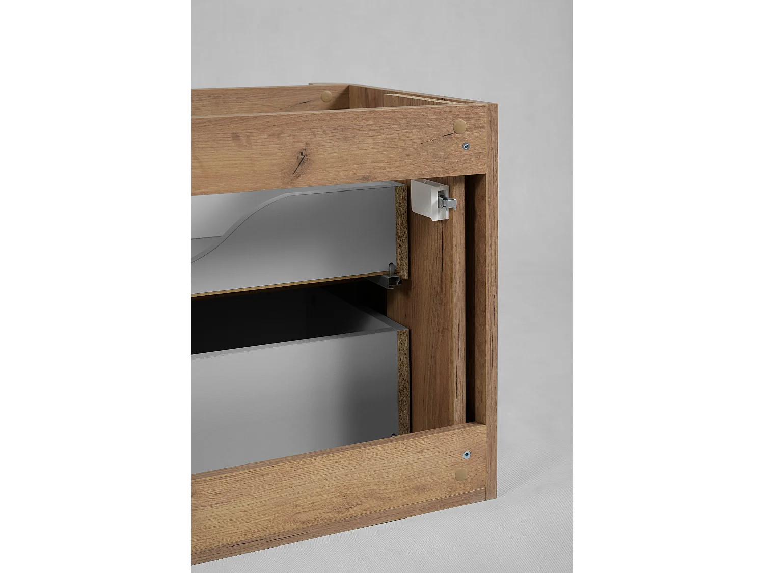 Bathroom cabinet 80, Craft oak, black worktop, black legs, 80,8 x 44,2 x 65 cm