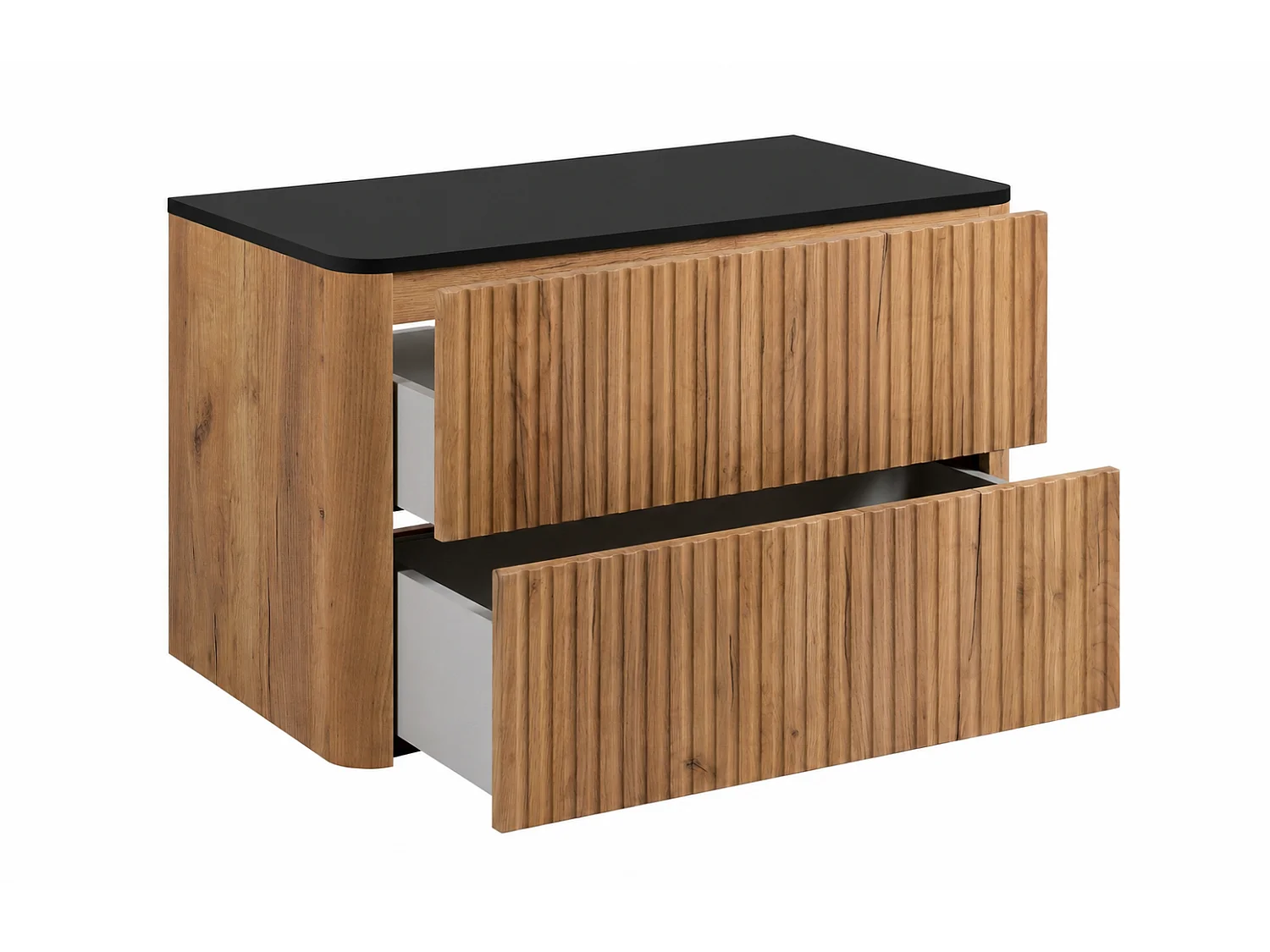 Bathroom cabinet 80, Craft oak, black worktop, black legs, 80,8 x 44,2 x 65 cm