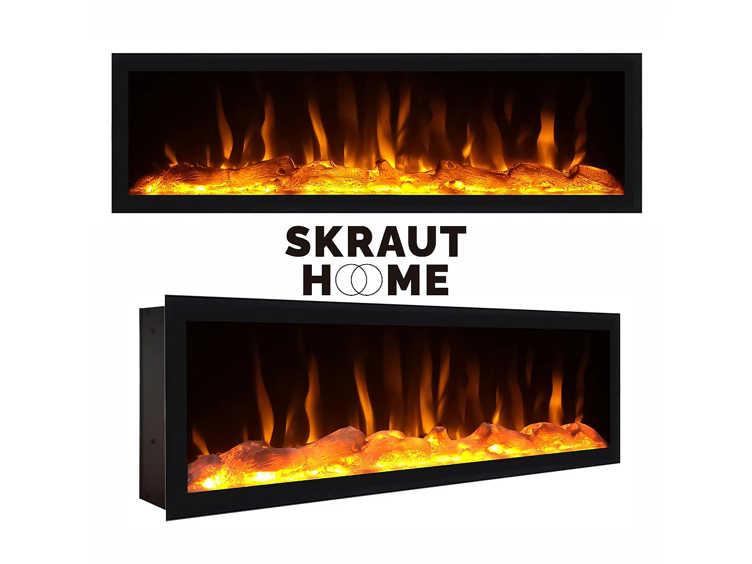 Móvel de TV, 315x61x35 cm, Para televisores até 80", Lareira eléctrica XXL, Design industrial, Led, Carvalho e preto