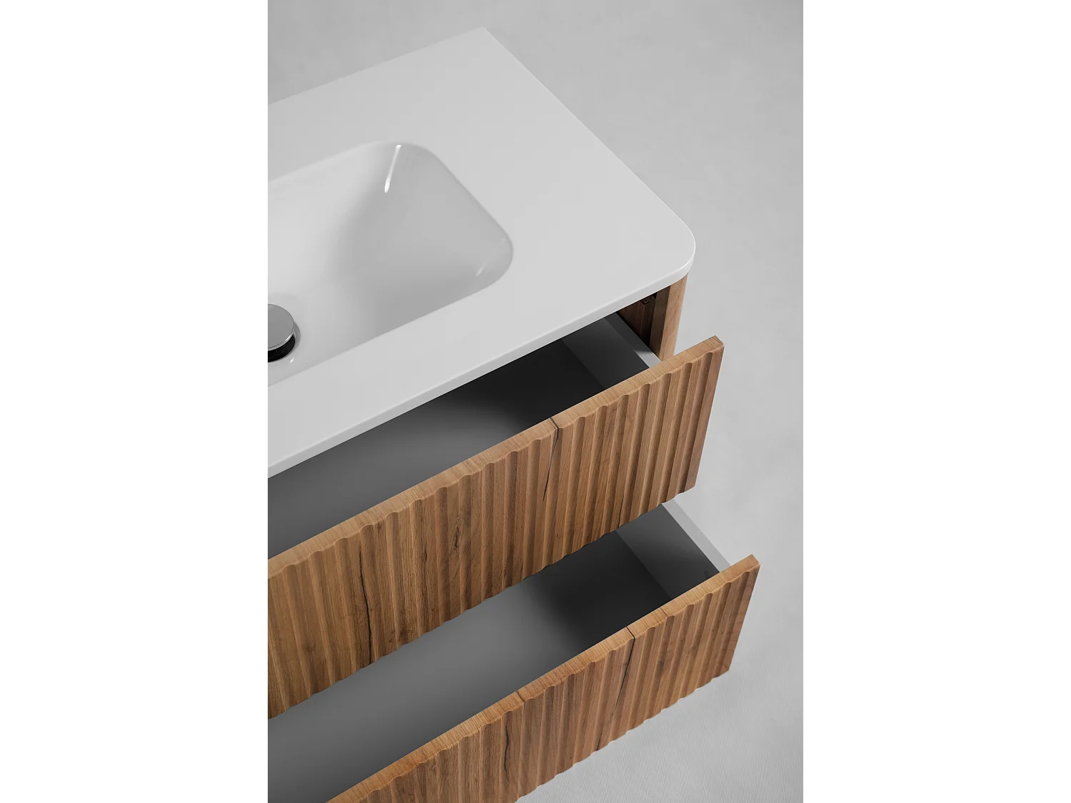Bathroom cabinet 100, Craft oak, with washbasin, gold legs, 100,7 x 44,4 x 64,9 cm