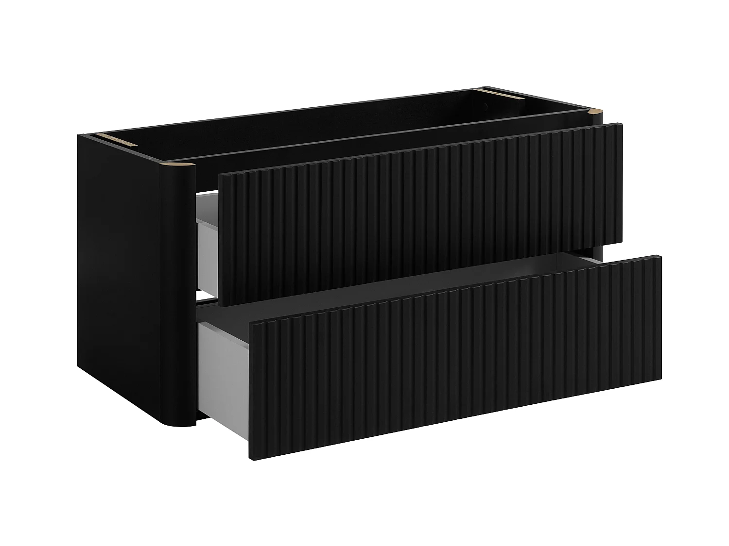 Badezimmerschrank 100, Schwarz, mit Waschbecken, 100,7 x 44,4 x 49,9 cm