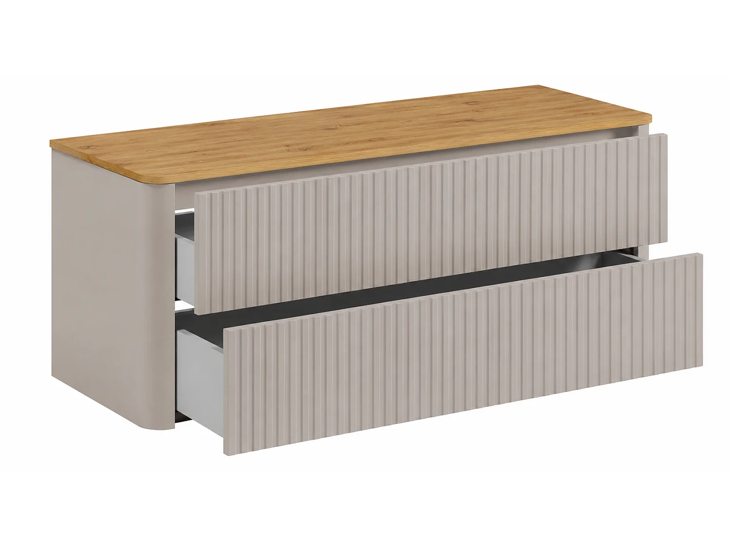Badrumsskåp 120, Kashmir, skiva craft-ek, svarta ben, 120,8 x 44,2 x 65 cm