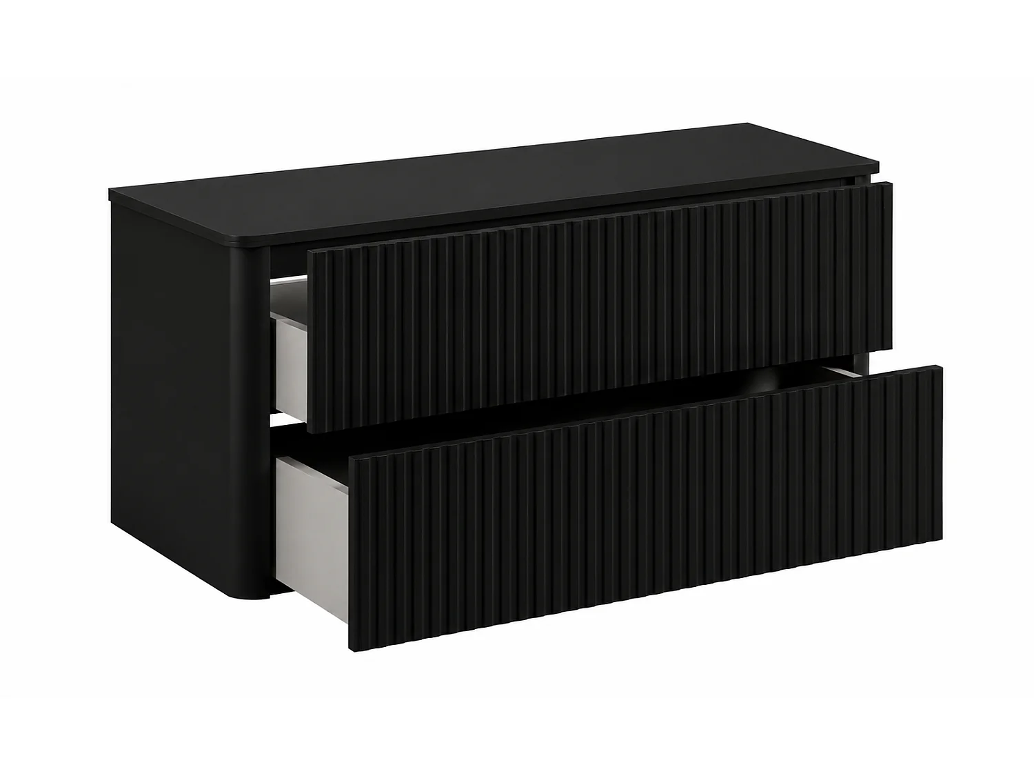 Badezimmerschrank 100, Schwarz, Platte schwarz, 100,8 x 44,2 x 50 cm