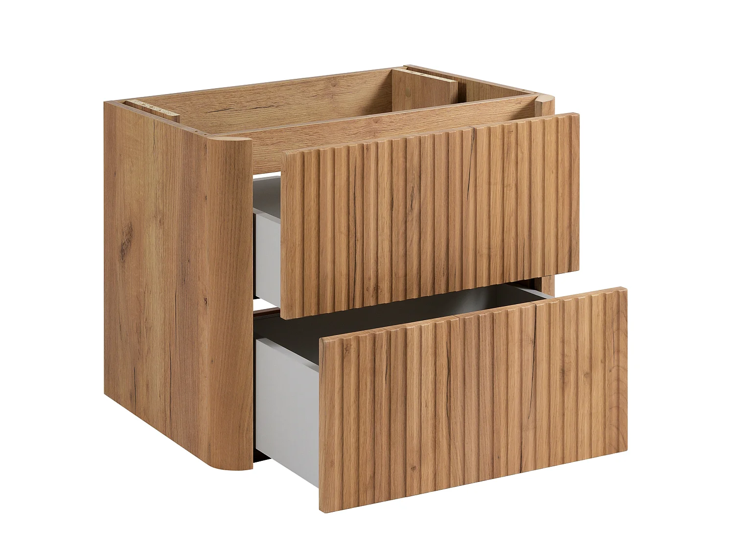 Bathroom cabinet 60, Craft oak, with washbasin, black legs, 60,7 x 44,4 x 64,9 cm