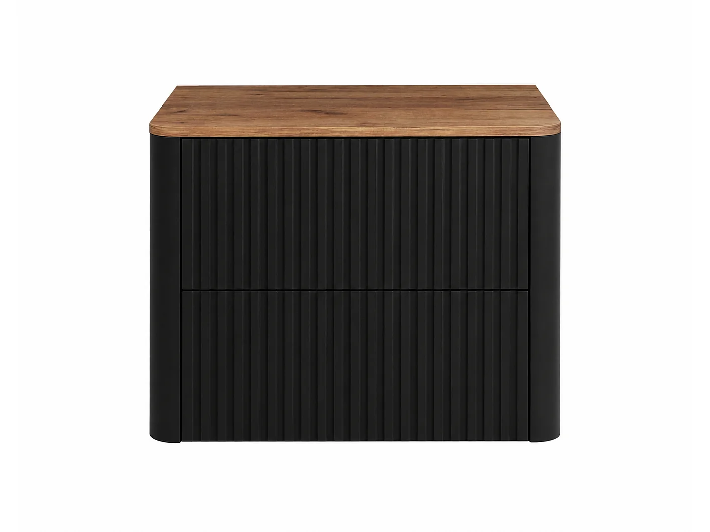 Badezimmerschrank 60, Schwarz, Platte Craft-Eiche, 60,8 x 44,2 x 50 cm