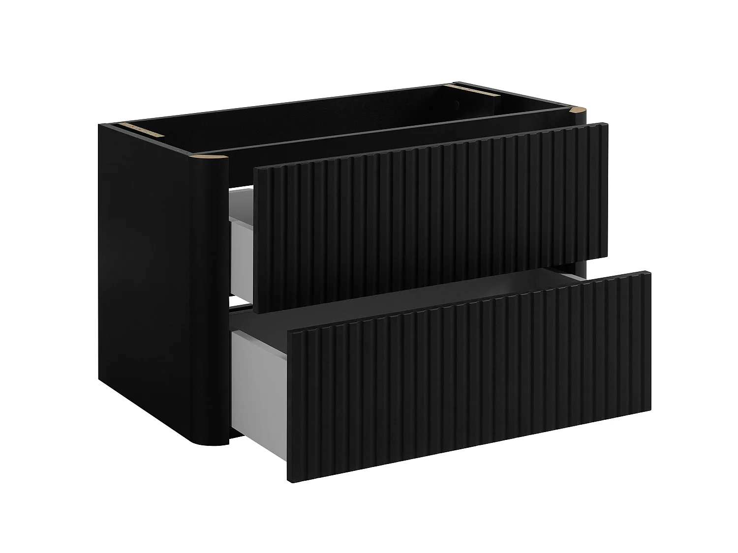 Badezimmerschrank 80, Schwarz, Platte schwarz, 80,8 x 44,2 x 50 cm