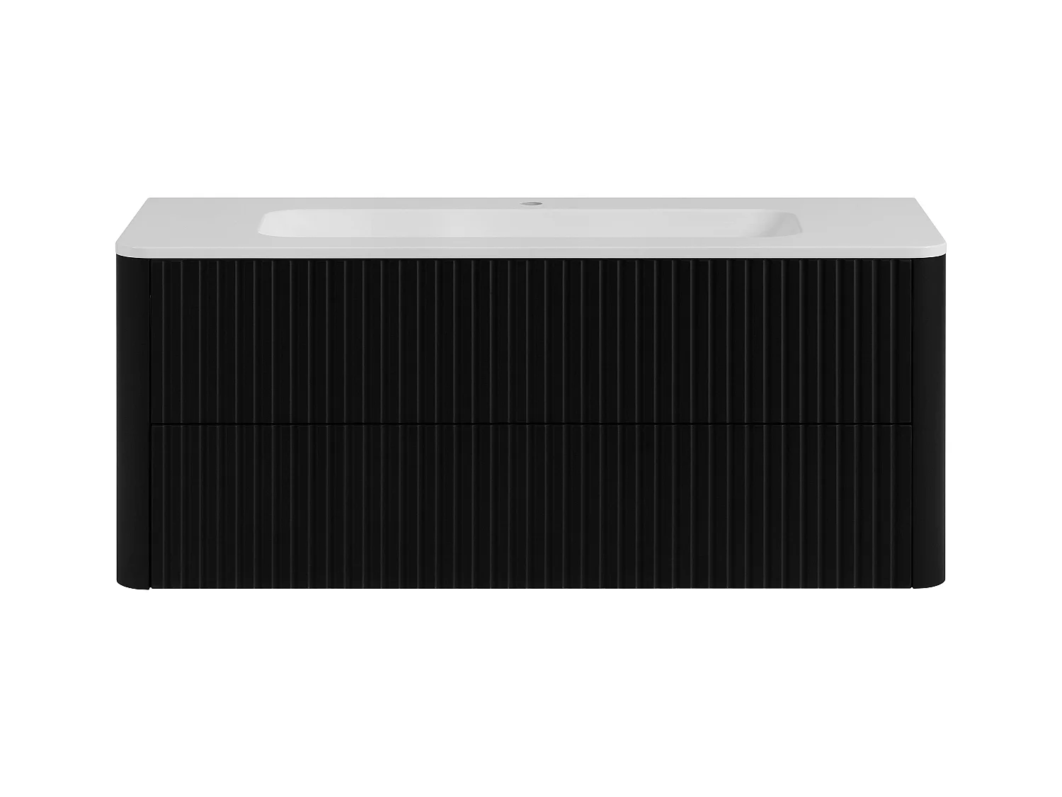 Badezimmerschrank 120, Schwarz, mit Waschbecken, 120,7 x 44,4 x 49,9 cm