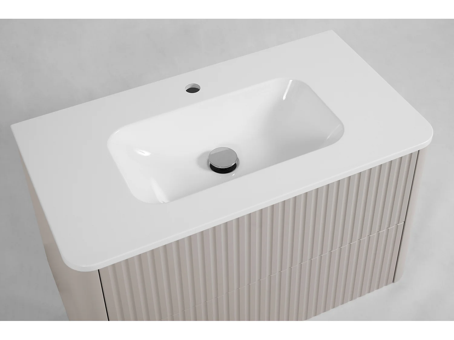 Badezimmerschrank 60, Kaschmir, mit Waschbecken, 60,7 x 44,4 x 49,9 cm