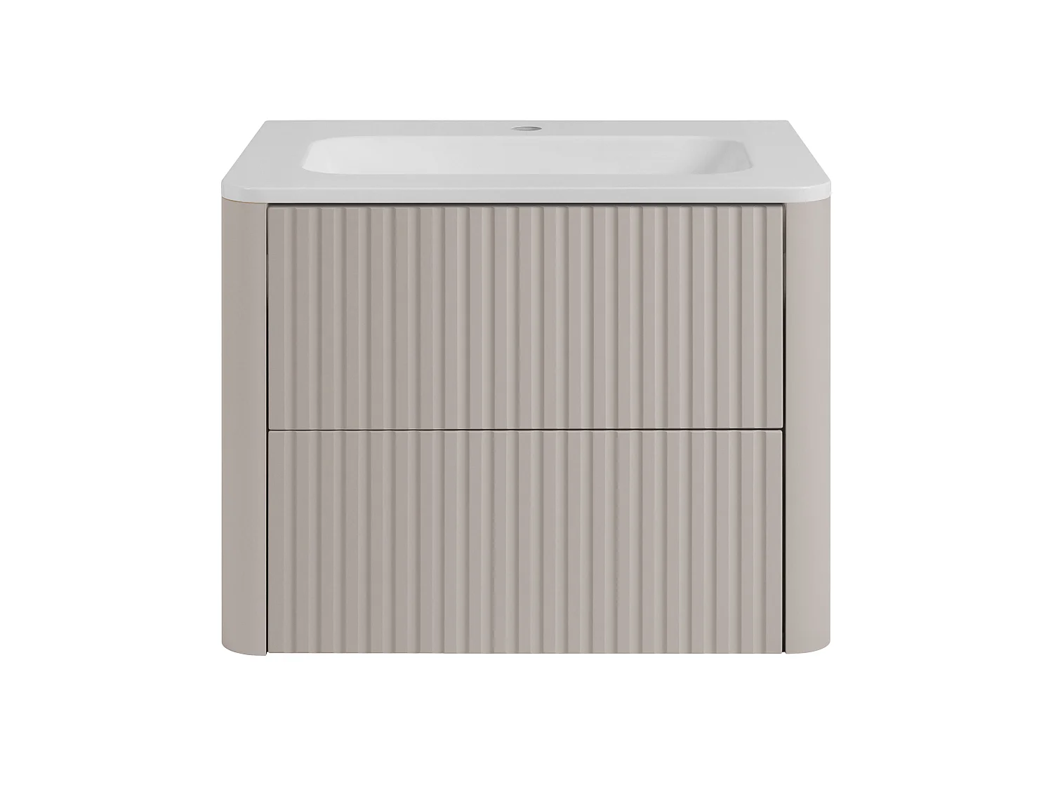 Badezimmerschrank 60, Kaschmir, mit Waschbecken, 60,7 x 44,4 x 49,9 cm