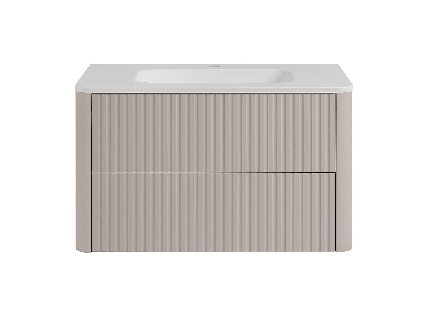 Badezimmerschrank 80, Kaschmir, mit Waschbecken, Beine schwarz, 80,7 x 44,4 x 64,9 cm