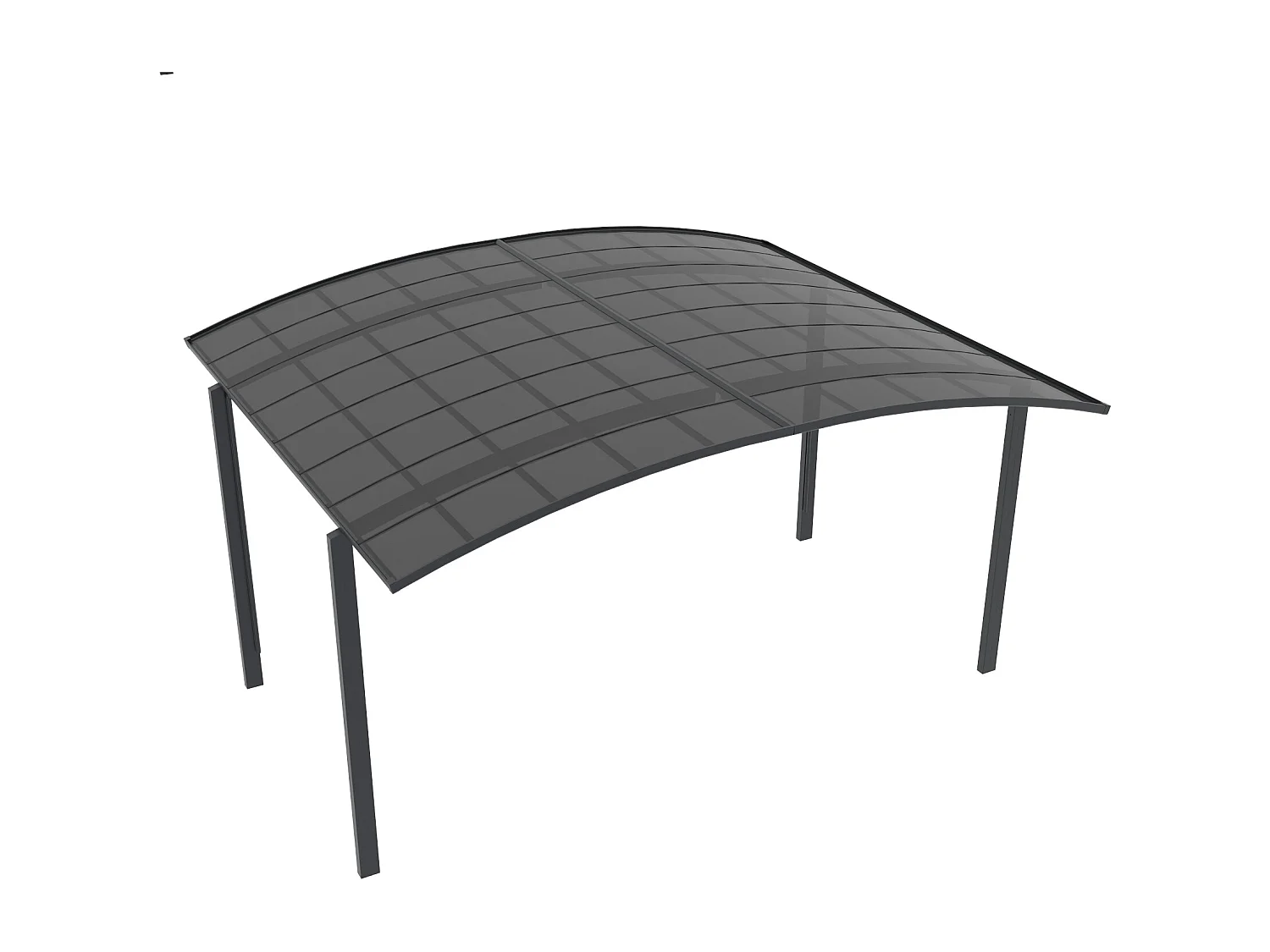 Carport pergola autoportant en aluminium - 2 voitures - 30m² - gris anthracite – ALUVIO