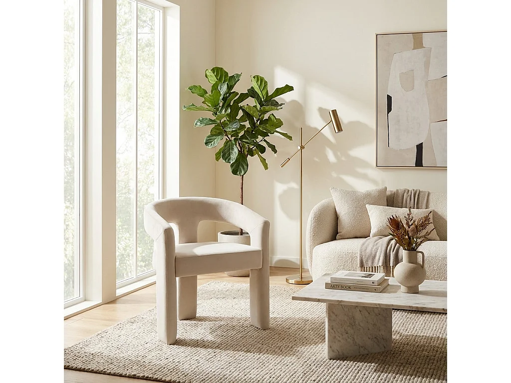 Lot de 2 chaises de salle à manger velours beige rembourrées MAESTRO