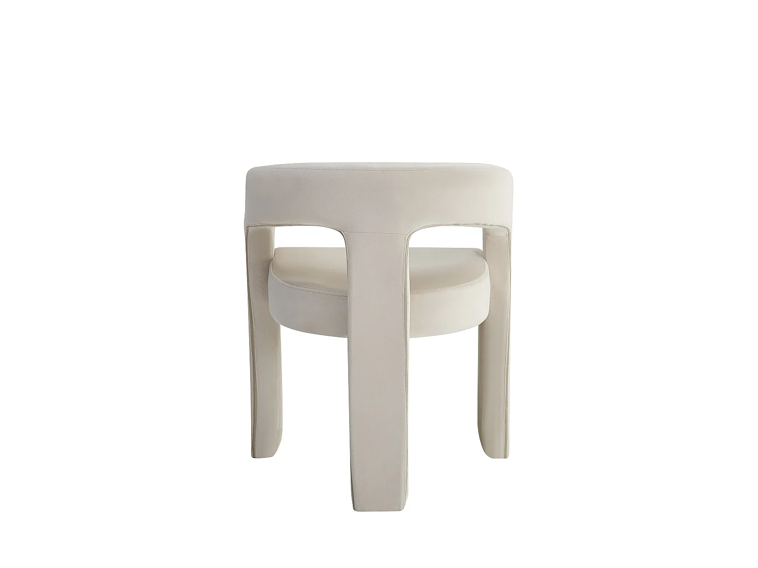 Lot de 2 chaises de salle à manger velours beige rembourrées MAESTRO