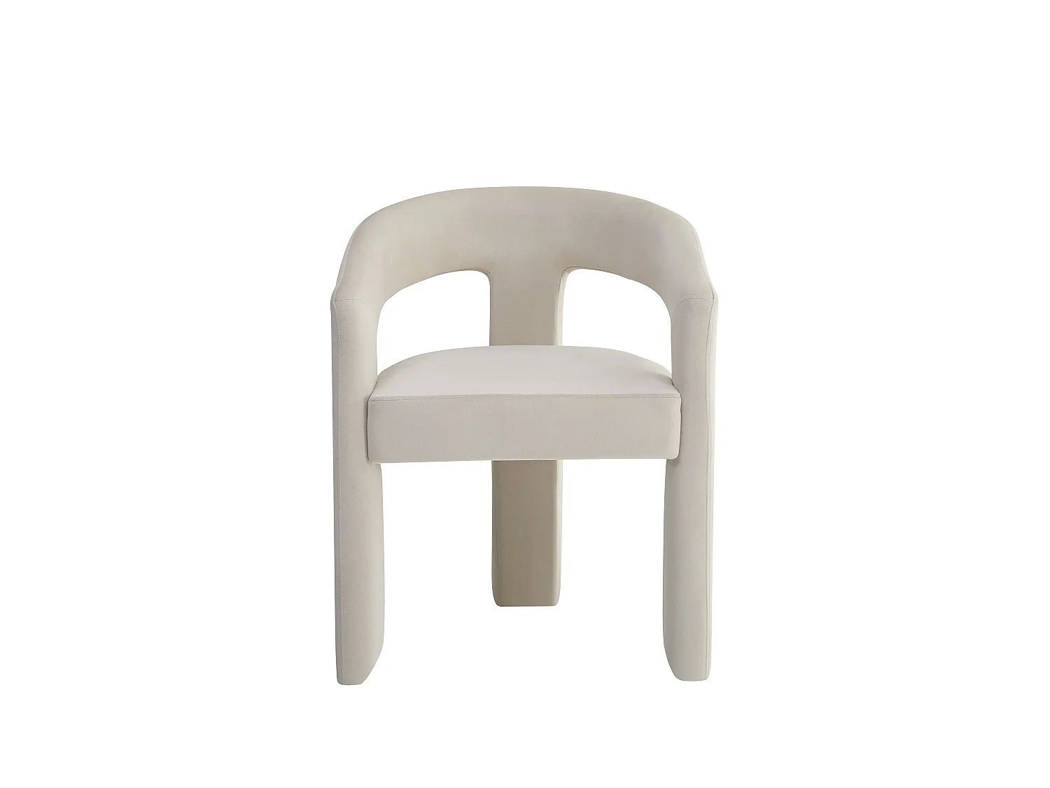 Lot de 2 chaises de salle à manger velours beige rembourrées MAESTRO