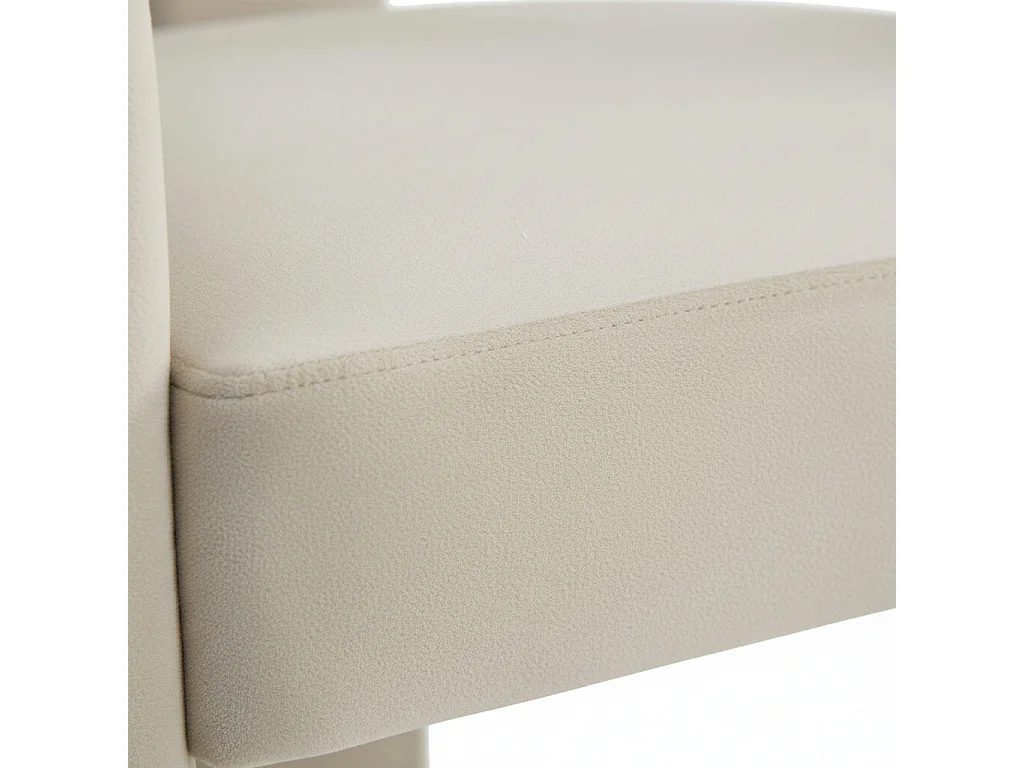 Lot de 2 chaises de salle à manger velours beige rembourrées MAESTRO