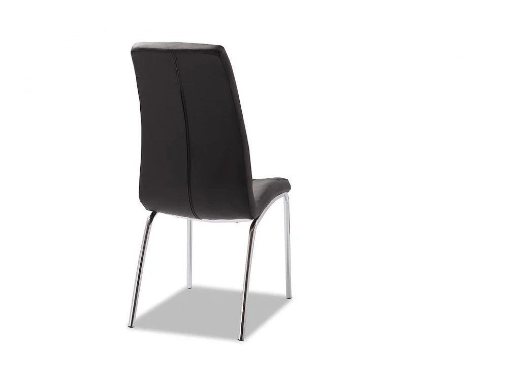 Lot de 6 chaises EMMA simili cuir - Noir