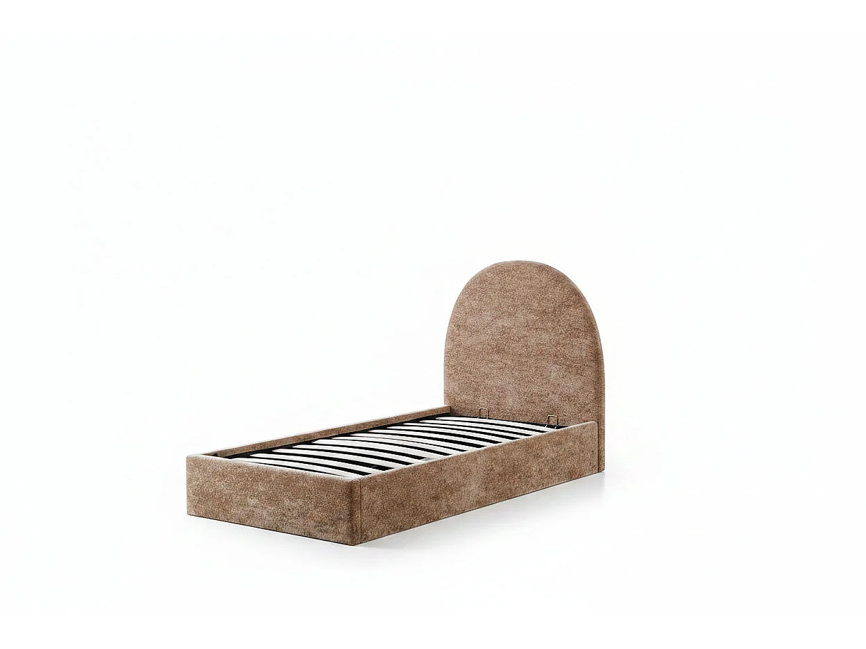Lit Coffre Polaire Moka 90x190 cm