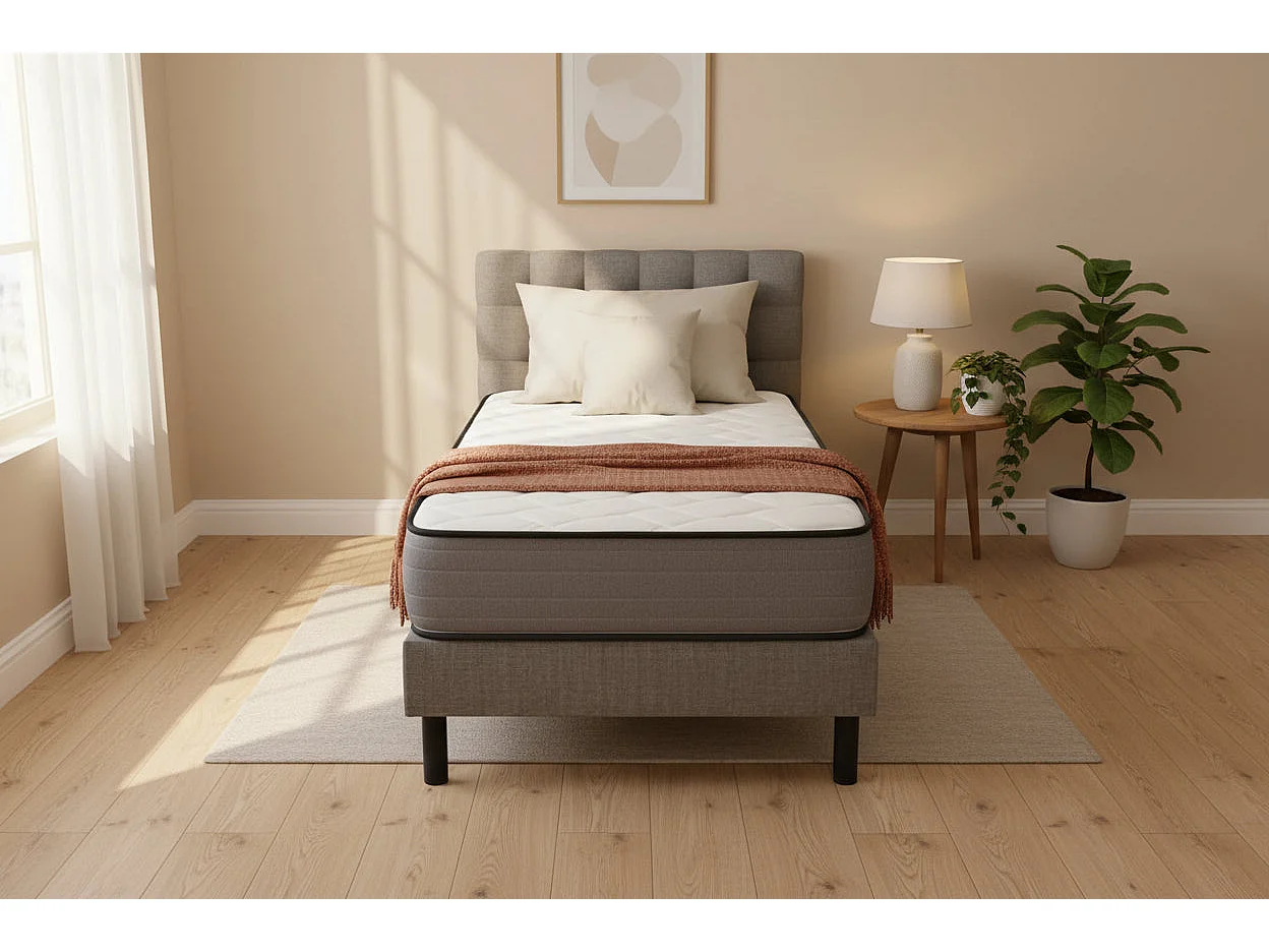 Matelas roulé mousse haute densité accueil ferme 90x190 cm épaisseur 20 cm