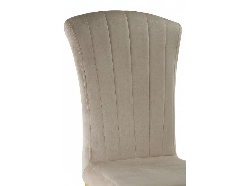 Lot de 6 Chaises baroque LOUIS Gold Velours Moka