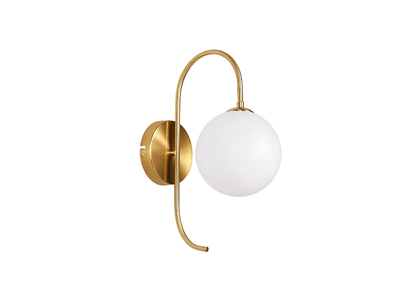 NETTLIFE Wandleuchte innen Wandlampe Schlafzimmer G9 Glaskugel Gold Flurleuchte
