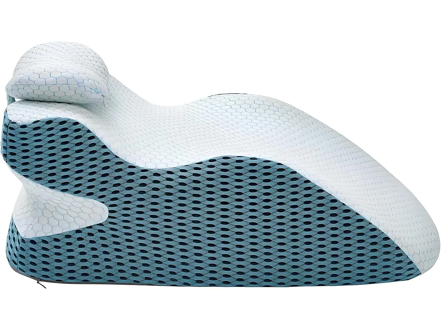 Nettlife Oreiller inclinable multifonction, mousse à mémoire respirante, soutien jambes, taie lavable., Polyvalent, cet oreiller s'adapte à de multiples usages