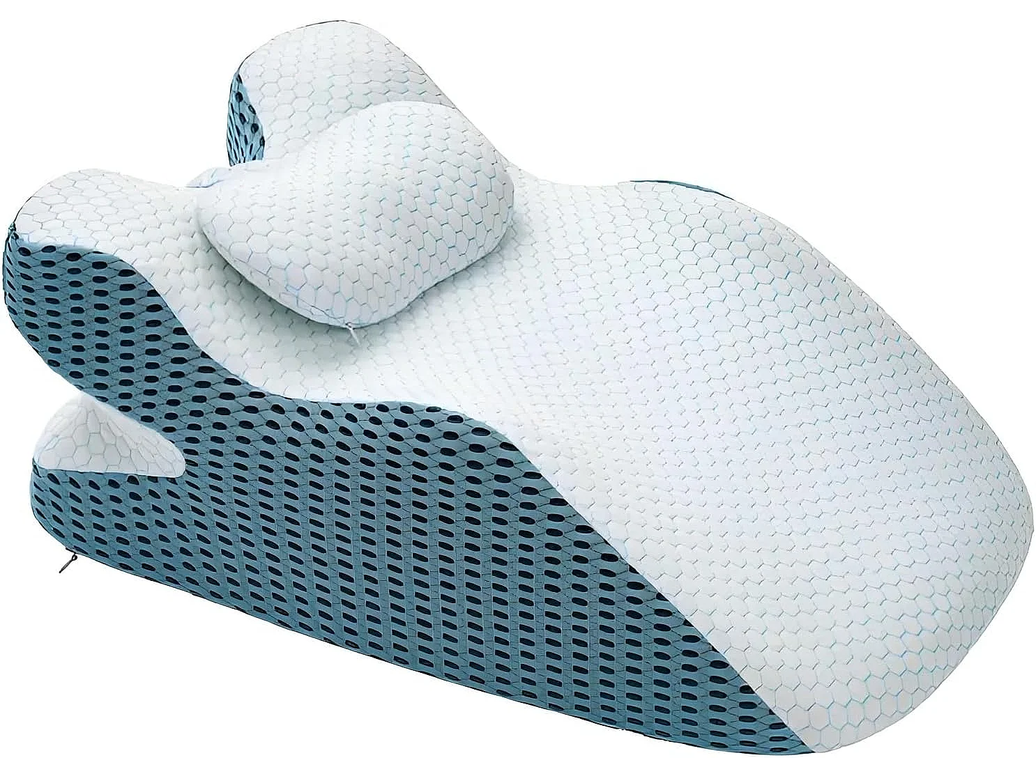 Nettlife Oreiller inclinable multifonction, mousse à mémoire respirante, soutien jambes, taie lavable., Polyvalent, cet oreiller s'adapte à de multiples usages