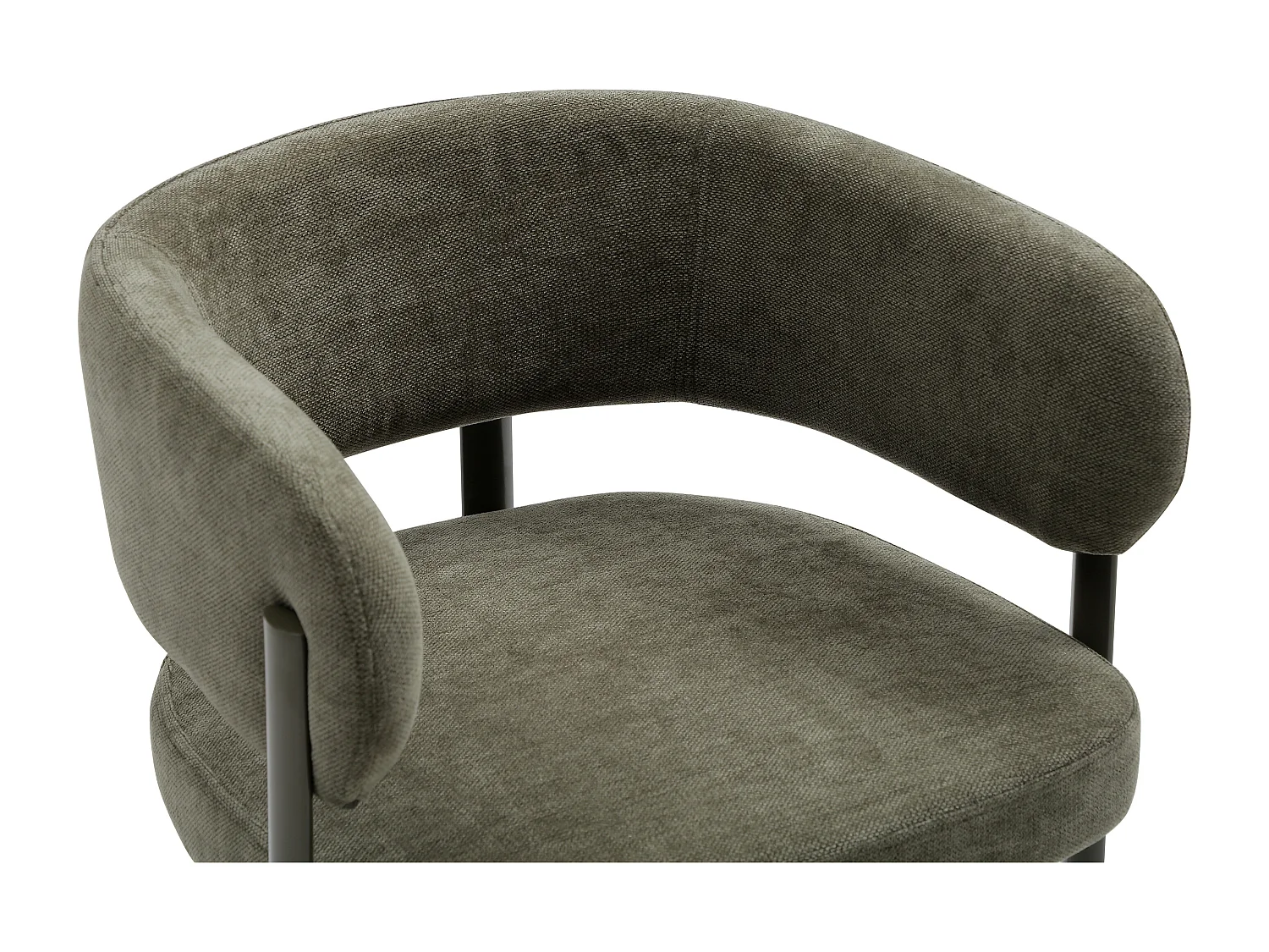 Lot de 6 chaises en tissu et métal - Vert - CIBARO