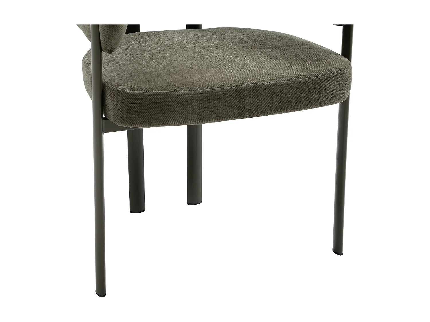 Lot de 6 chaises en tissu et métal - Vert - CIBARO