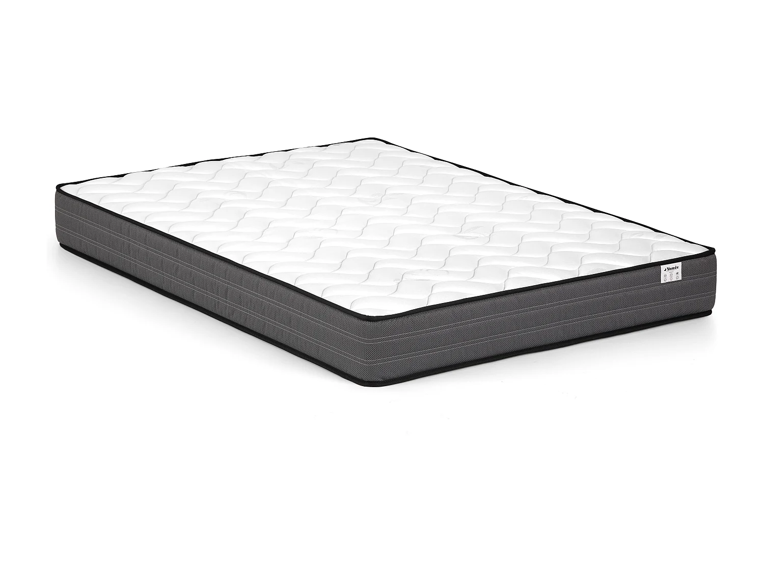 Lit coffre 200 x 200 cm – Velours côtelé – Crème + Matelas - VALME