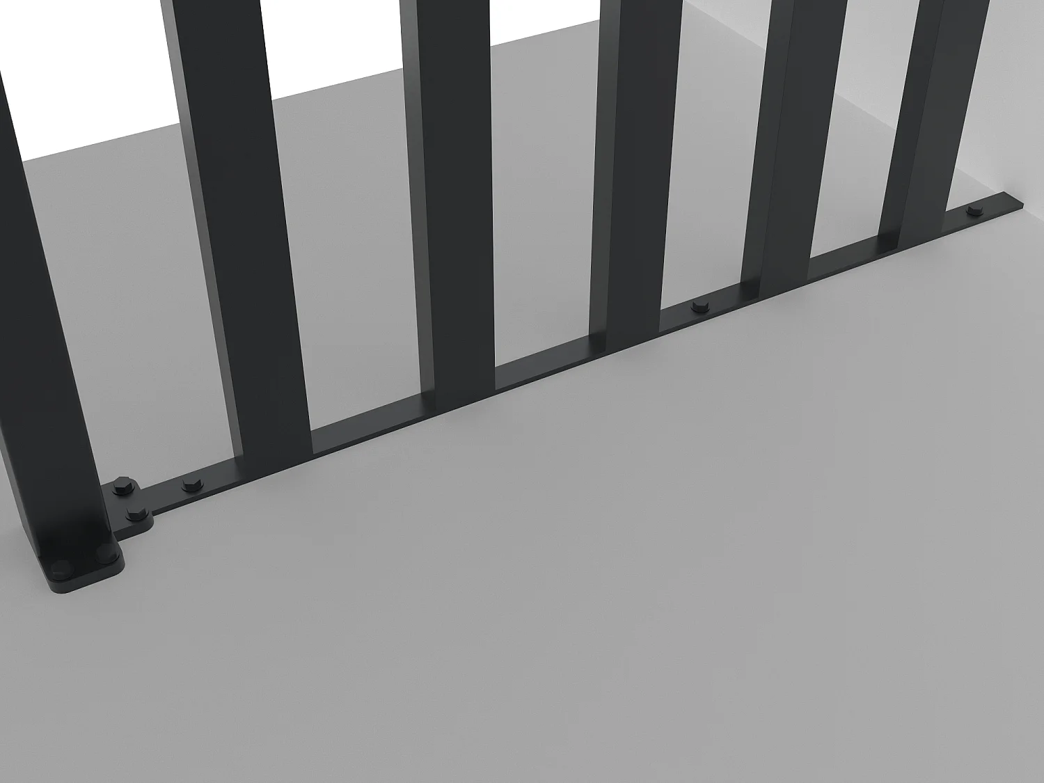 Auvent de porte en aluminium avec claustra et un poteau - gris anthracite - L160 x l90 x H238cm - NORADO