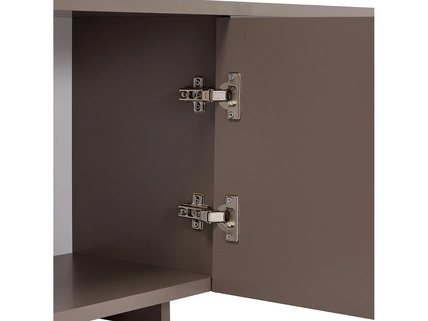 Meuble TV taupe 4 portes motif arches MARFA