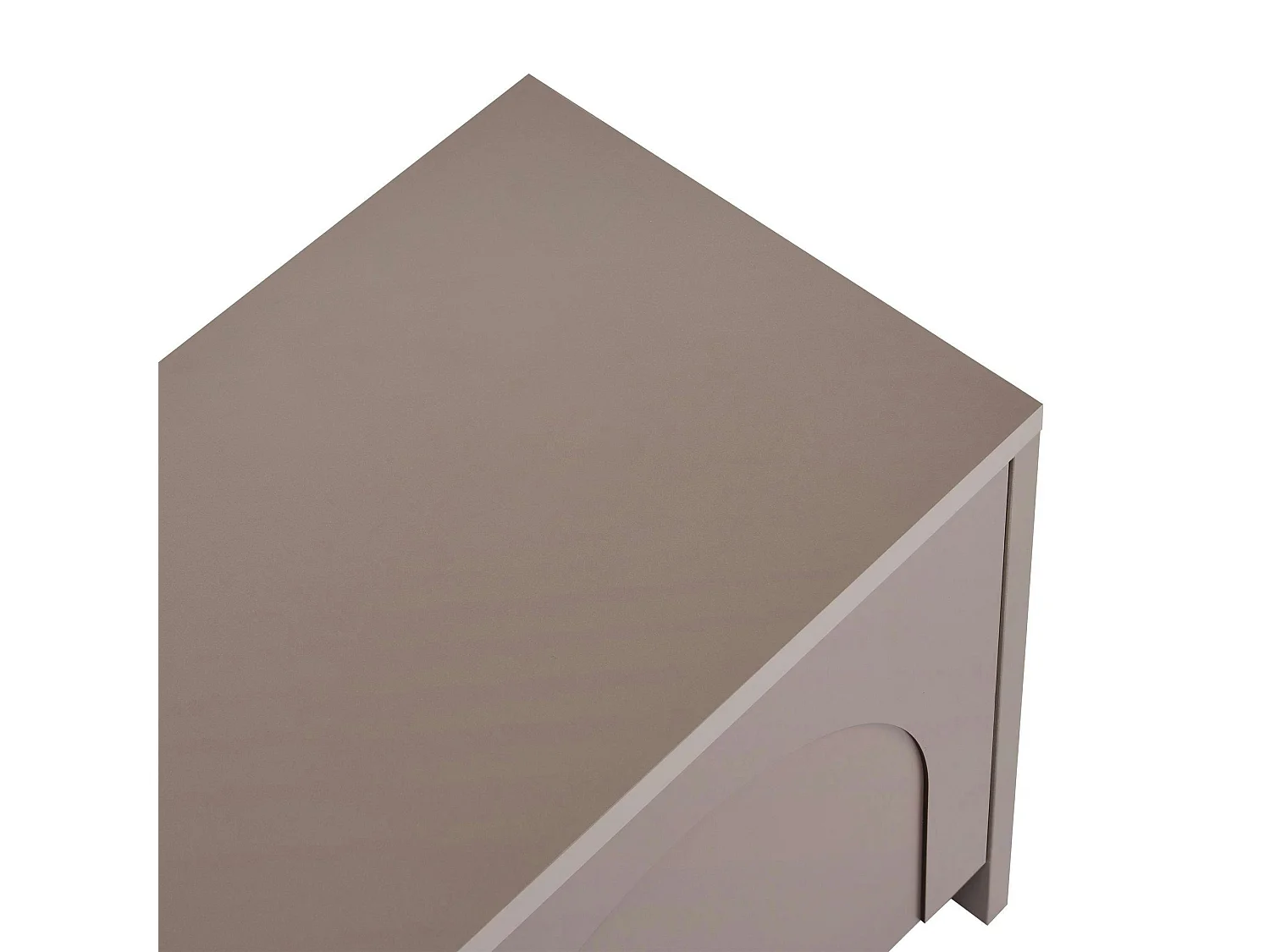 Meuble TV taupe 4 portes motif arches MARFA