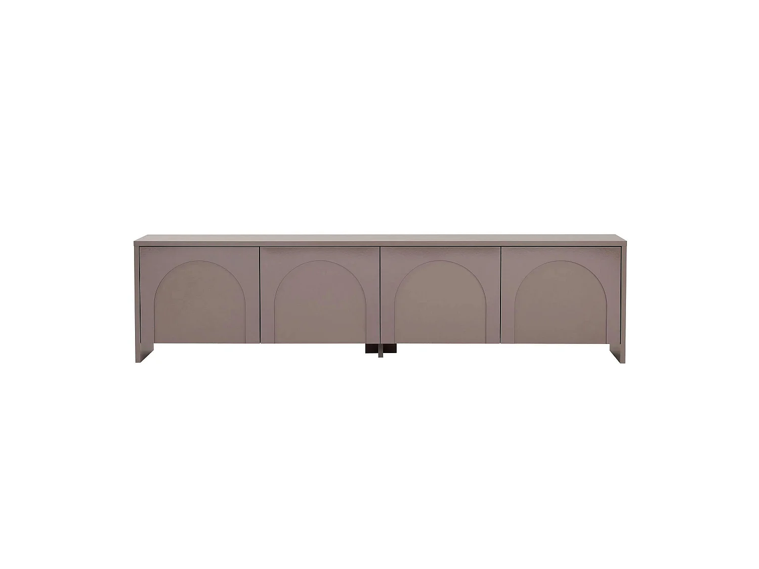 Meuble TV taupe 4 portes motif arches MARFA