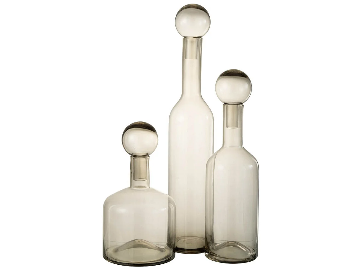 Bouteille en Verre "Norma" 40cm Gris