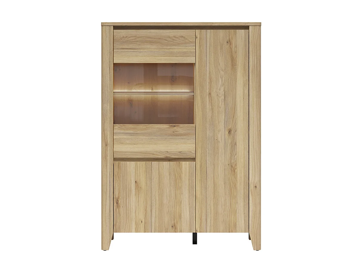 Vaisselier 3 portes LED inclus Samara Bois