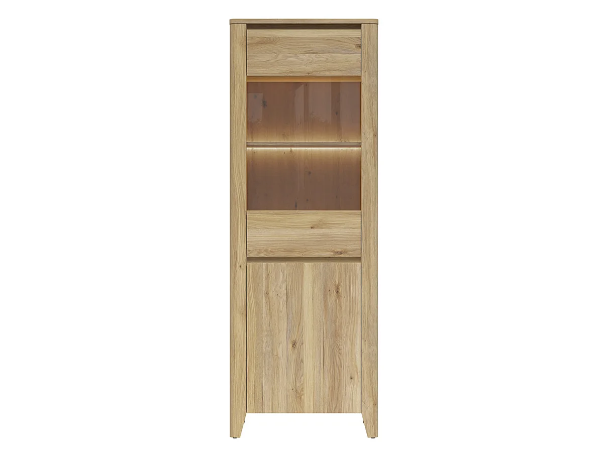 Vaisselier 2 portes LED inclus Samara Bois