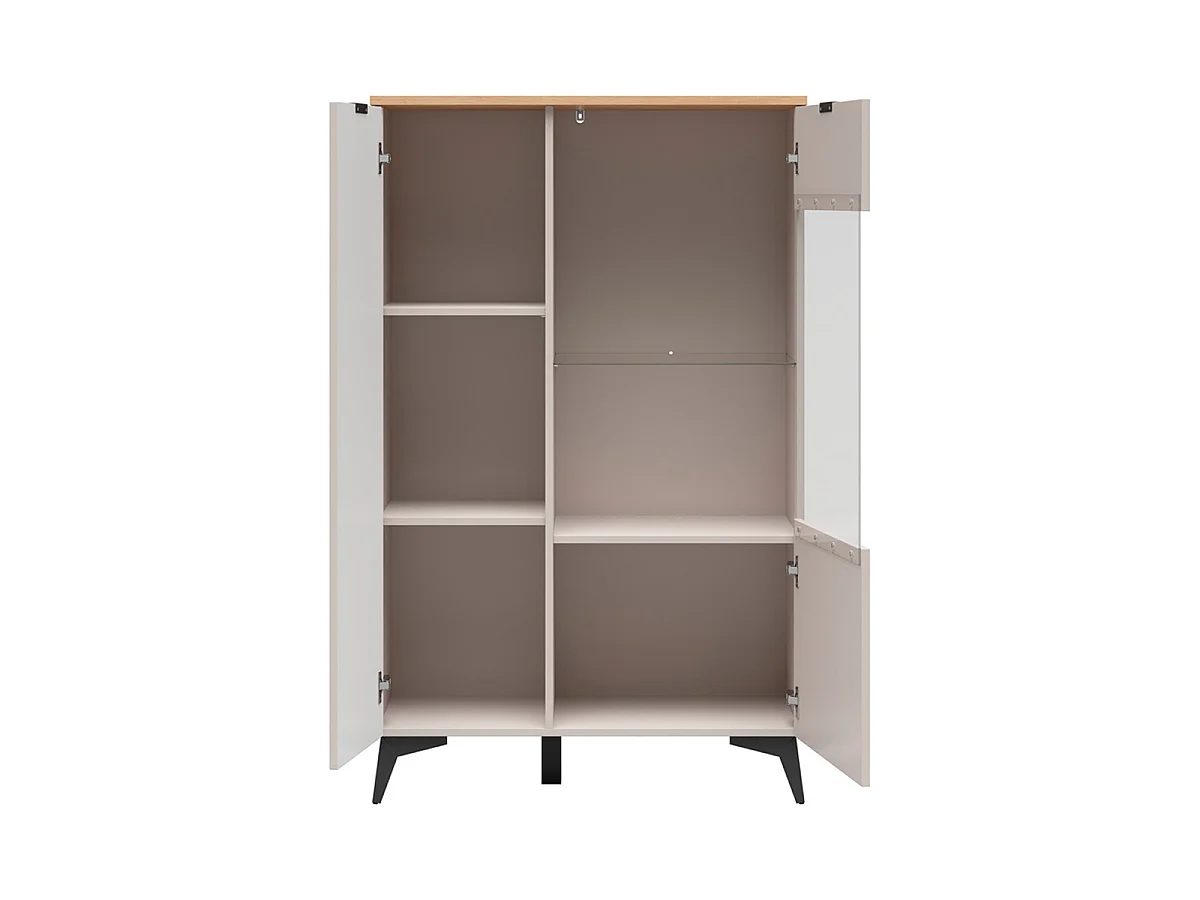 Vaisselier bas 2 portes Vicky Cachemire et Bois
