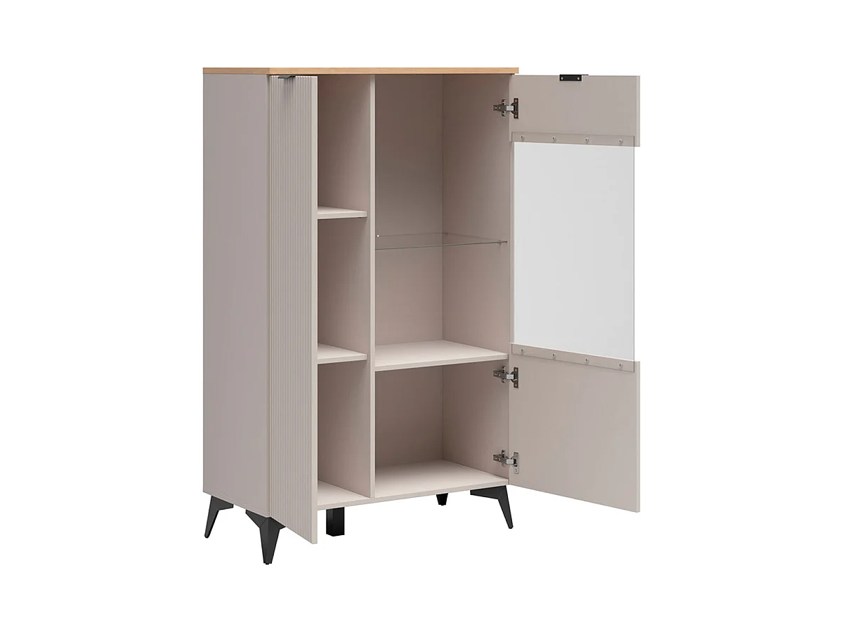 Vaisselier bas 2 portes Vicky Cachemire et Bois