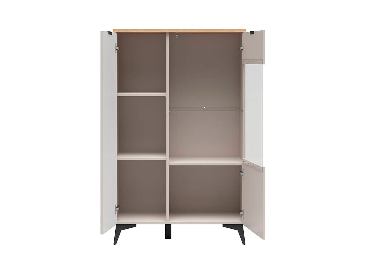 Vaisselier bas 2 portes Vicky Cachemire et Bois
