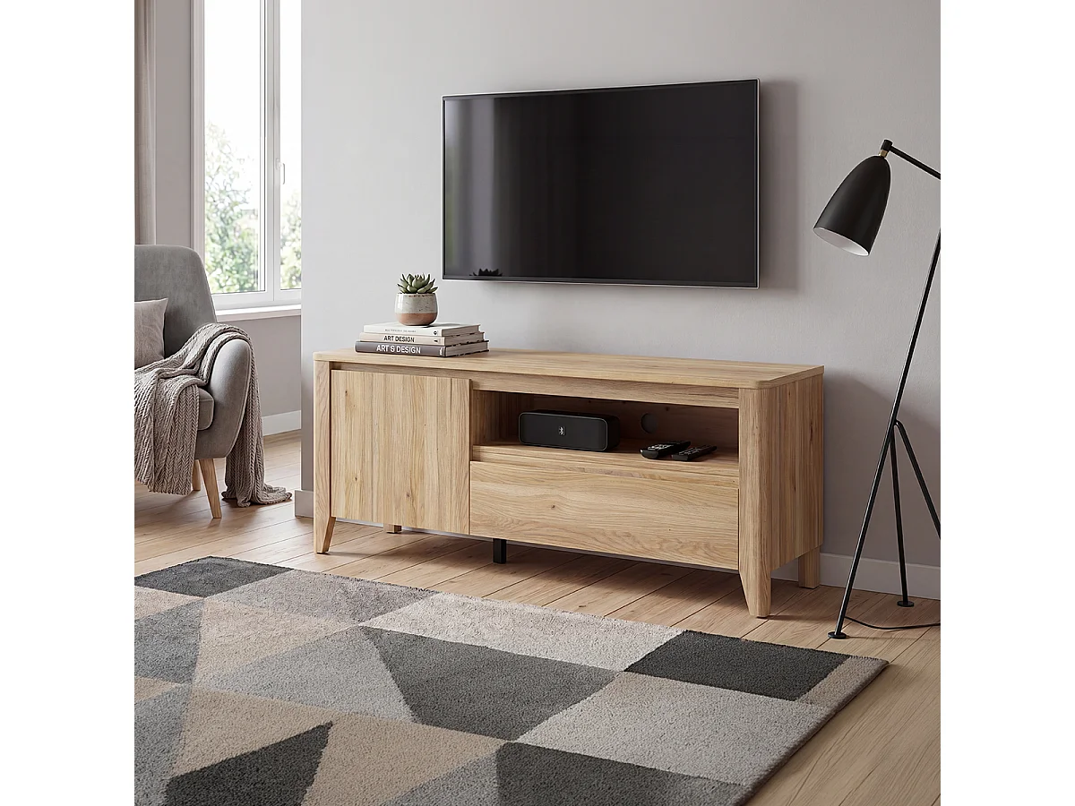 TV-bänk med 1 dörr och 1 låda 161 cm Samara Trä