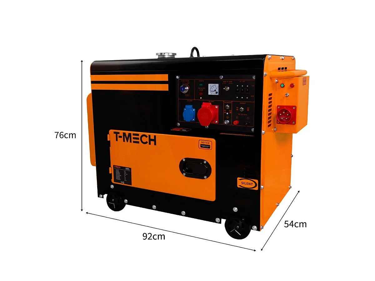T-Mech Portable Silent Diesel Generator Three Phase 400V