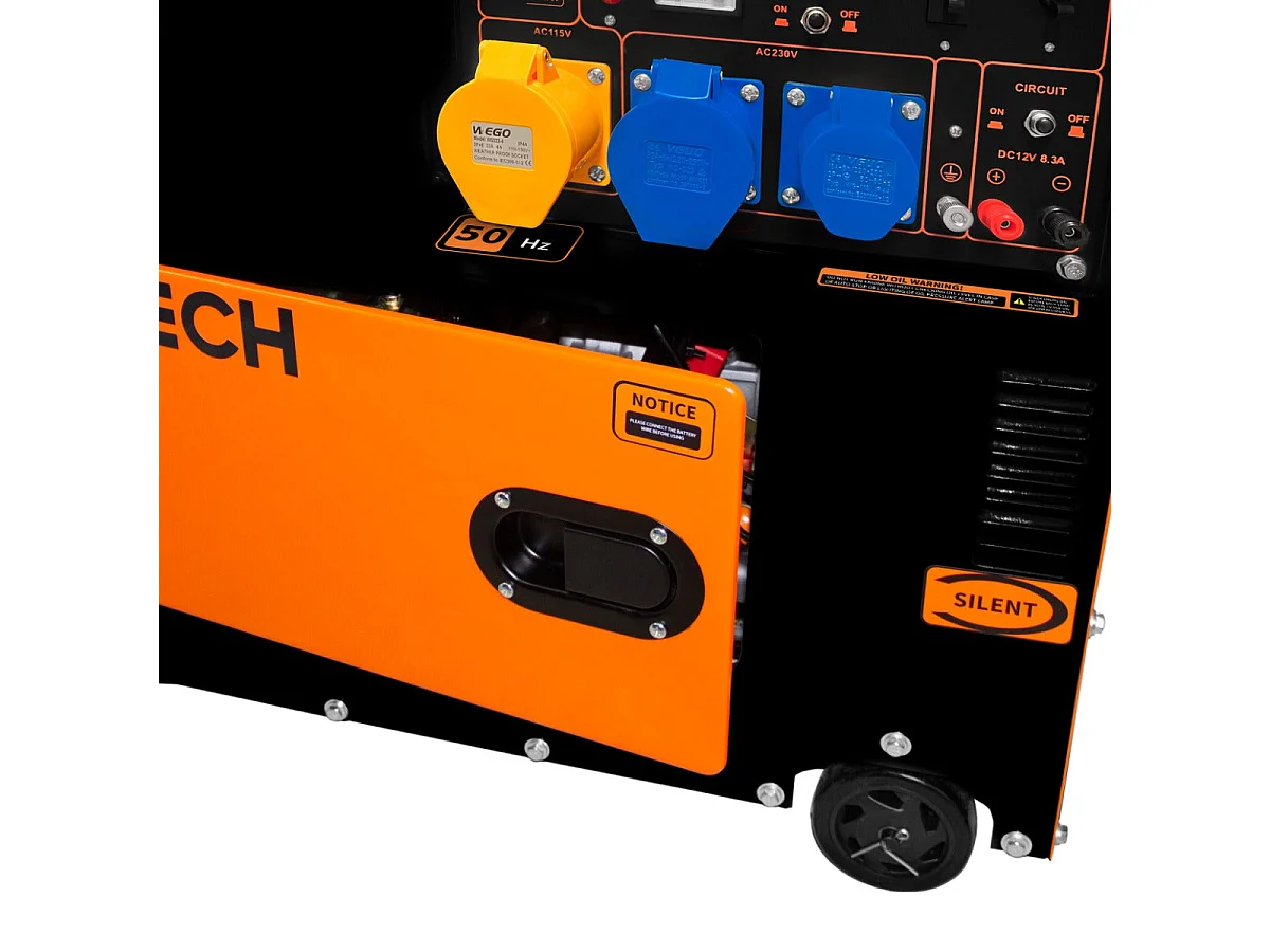 T-Mech Portable Silent Diesel Generator Single Phase 230V