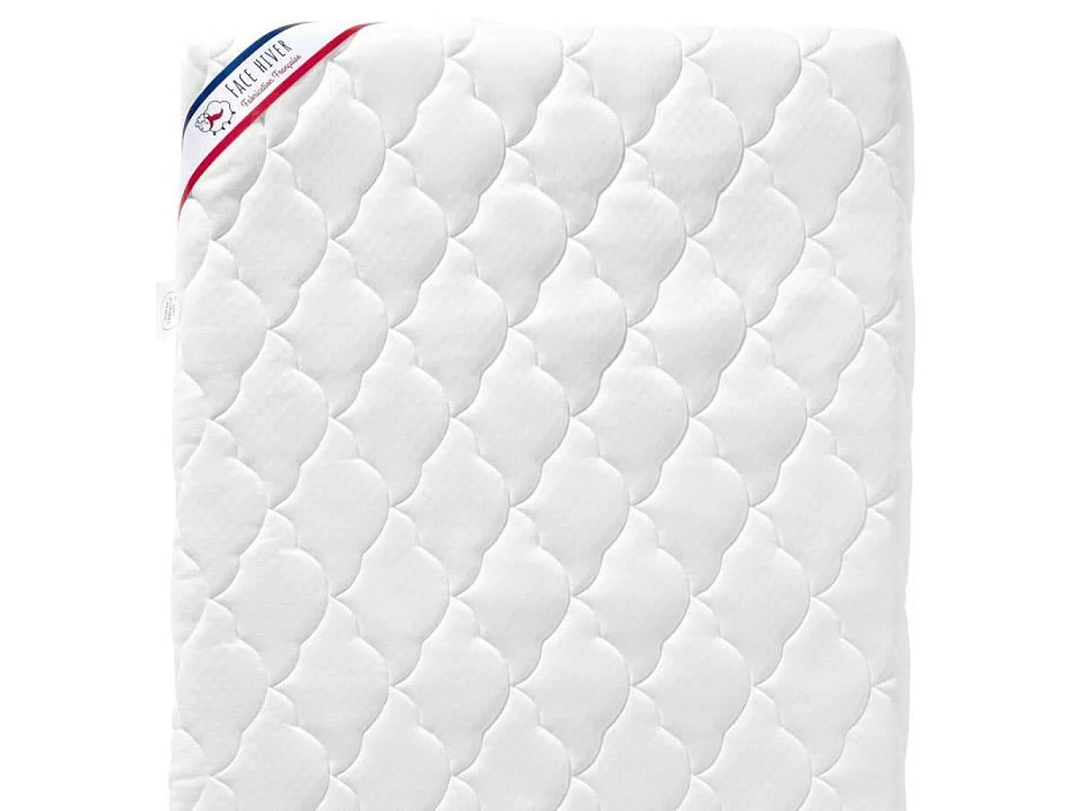 P'TIT LIT Matelas Bébé Parfait 60 x 120 x 10 cm - Réversible Été/Hiver, Housse Déhoussable