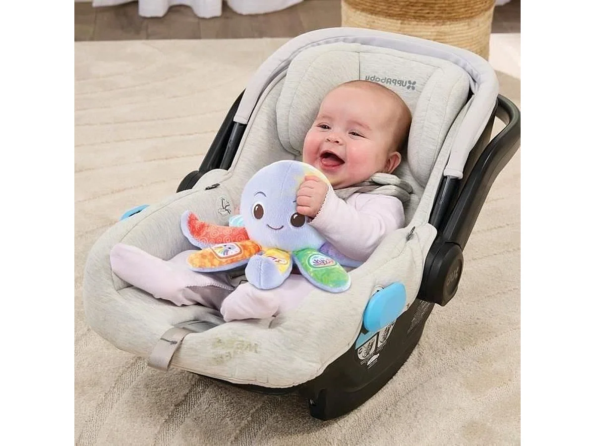 Brinquedo de Pelúcia Musical Interativo Polvo Lila VTech para Bebês de 3 a 36 Meses