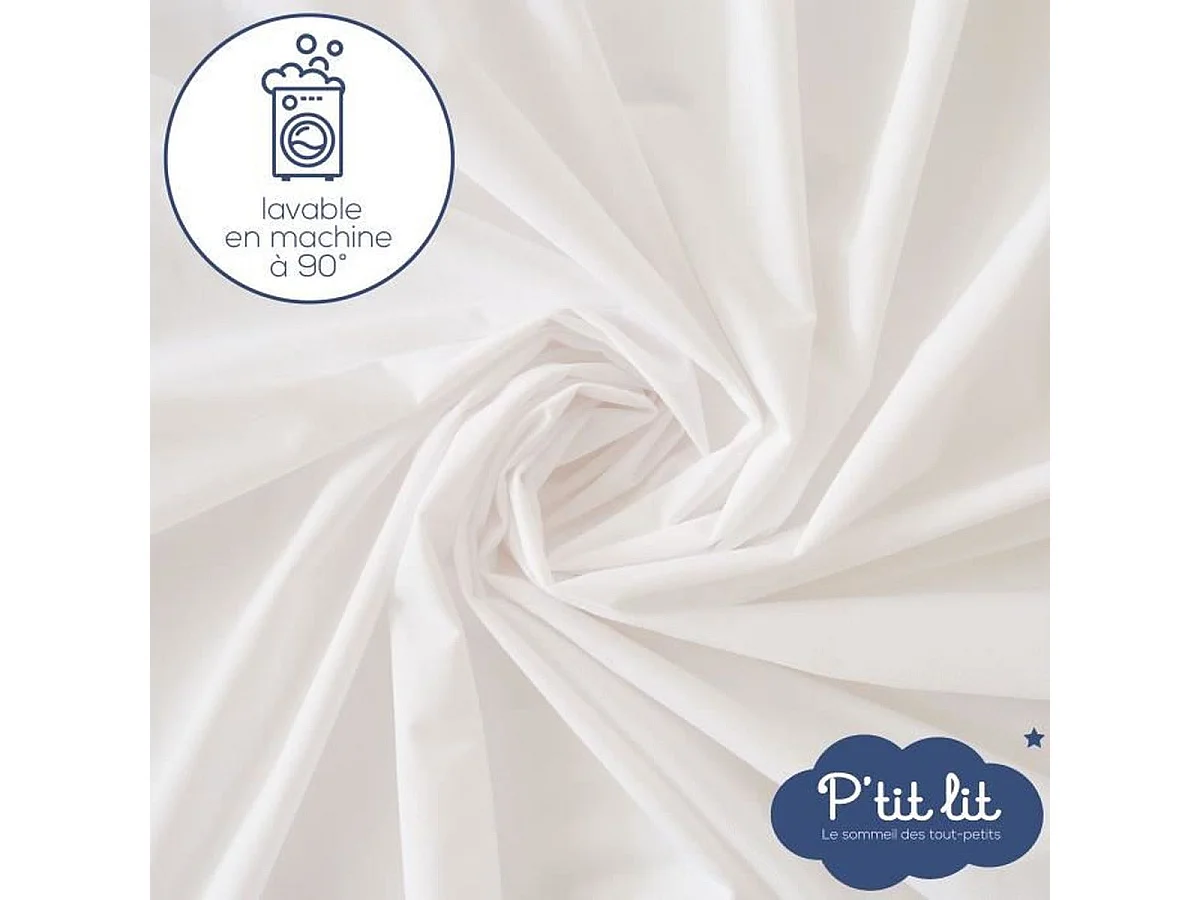 Lot de 2 Protège-matelas Drap-housse Imperméable bébé 70x140 cm P'TIT LIT