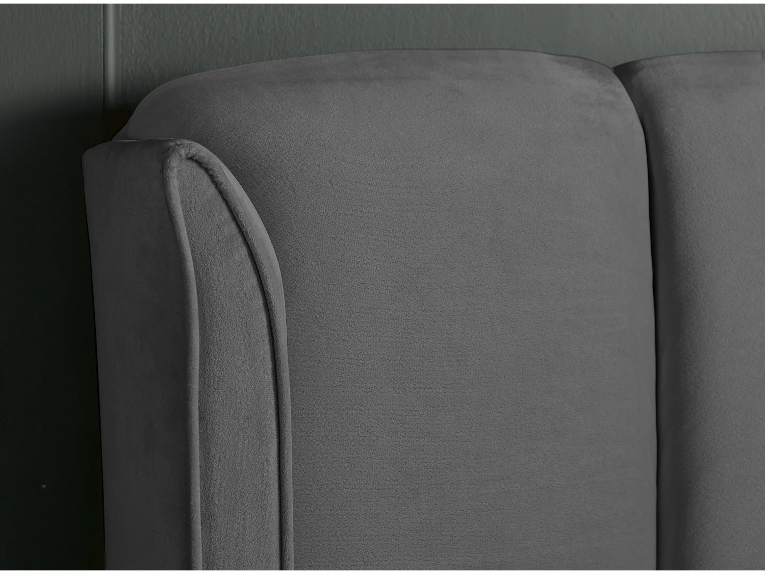 Aurora Grey Velvet Ottoman Bed Double
