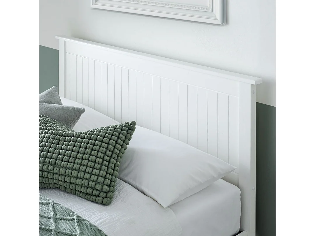 Dawson White Wooden Ottoman Bed King Size